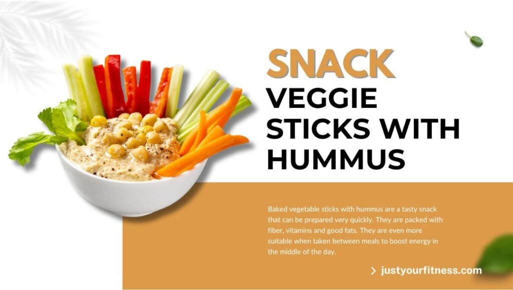 Easy and healthy recipes Snack Veggie Sticks with Hummus 