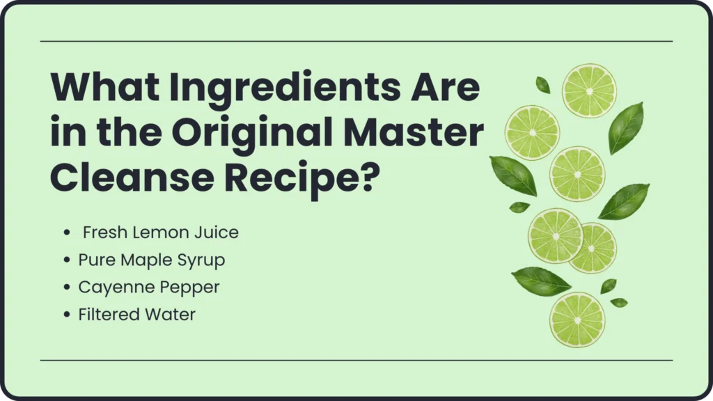 What Ingredients Are in the Original Master Cleanse Recipe?